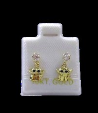 Aretes Baby yoda colgate en oro de 10 quilates