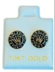 Aretes Rolex en oro de 10 quilates