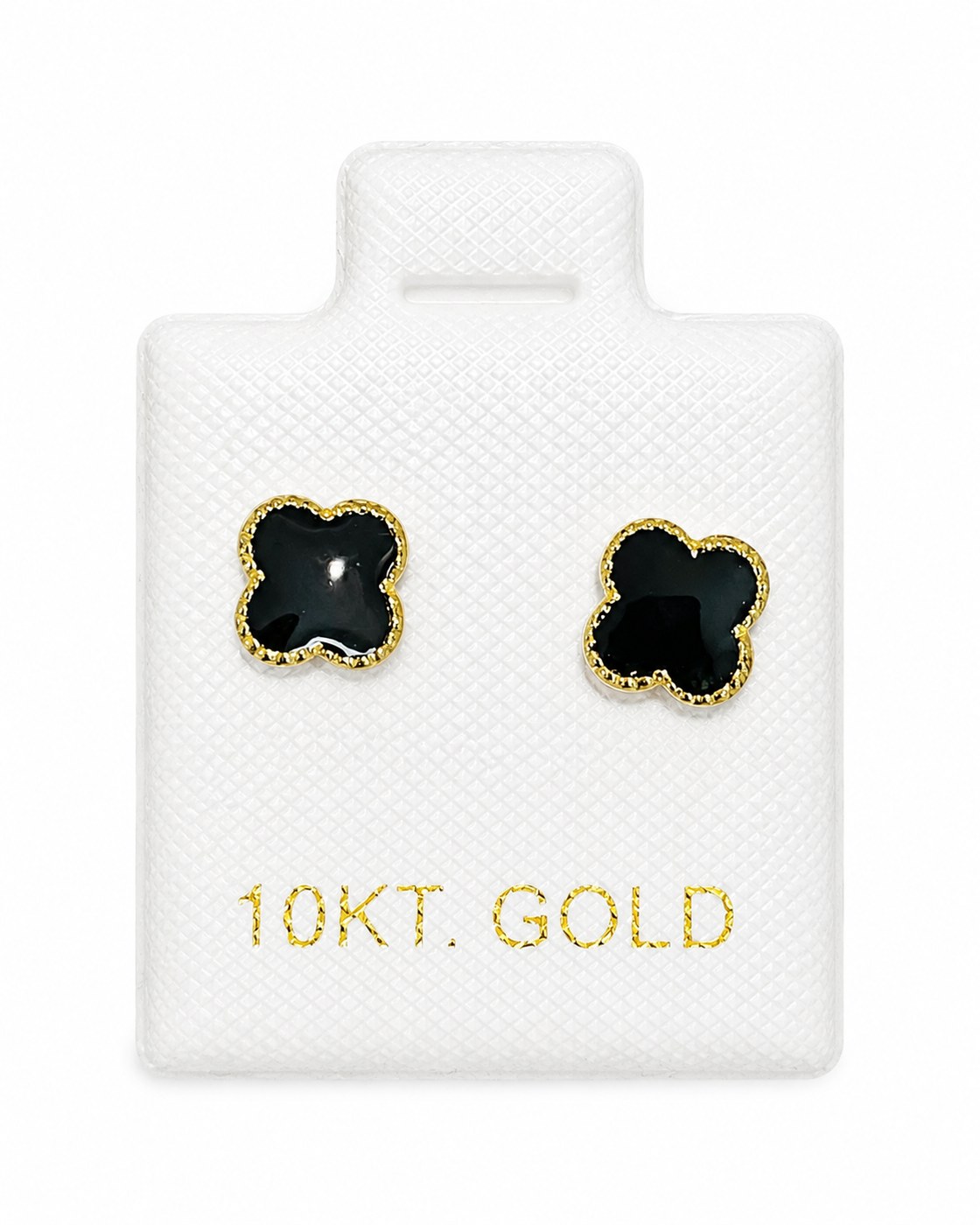Aretes Van Cleef CH (Negro) en oro de 10 quilates