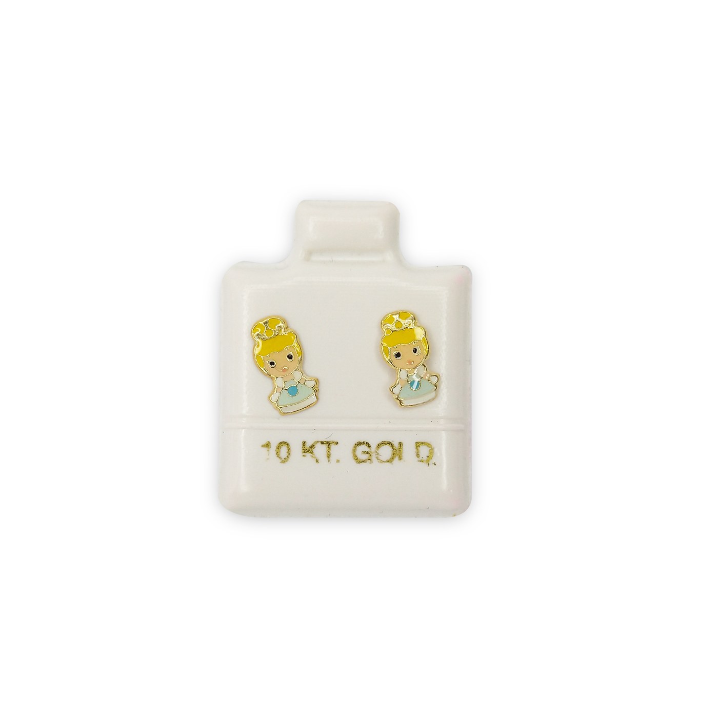 Aretes Cenicienta en oro de 10 quilates