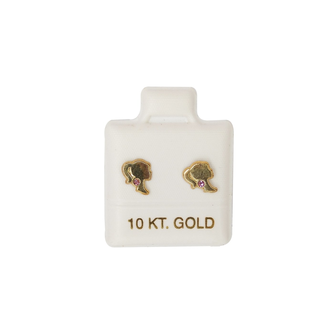 Aretes Barbie en oro de 10 quilates