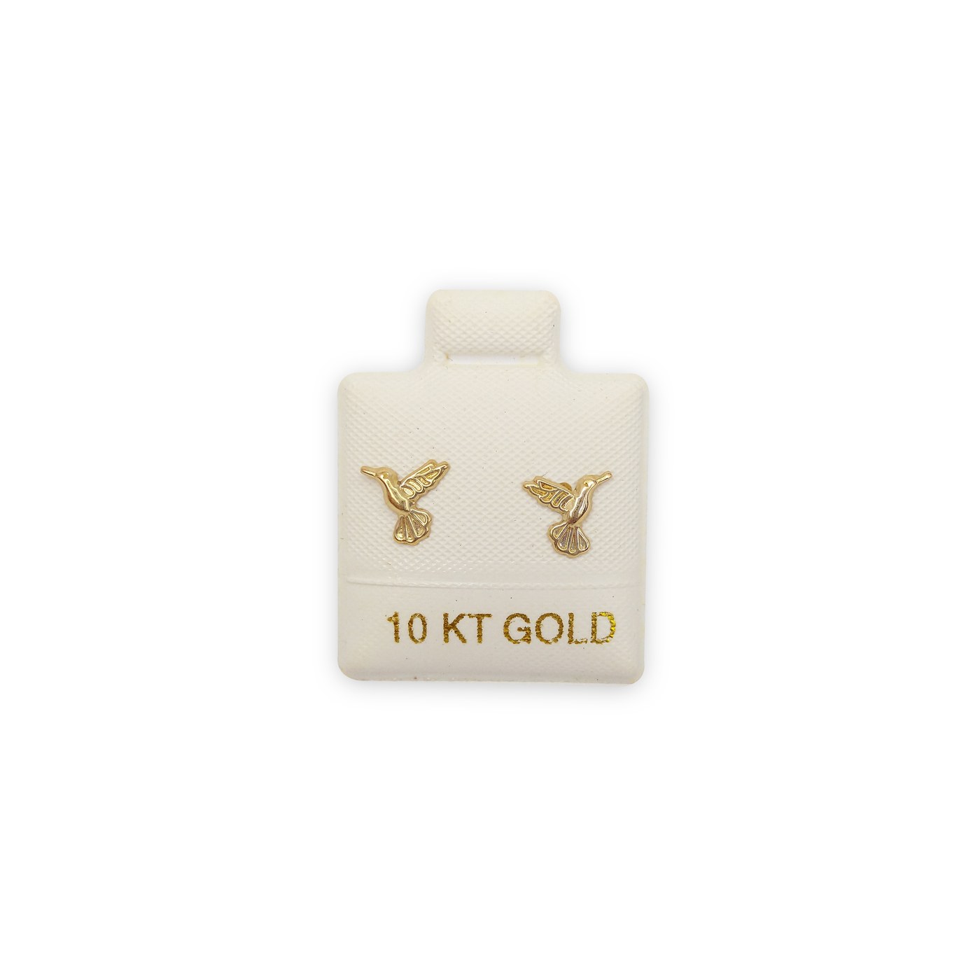 Aretes Libelula dorado en oro de 10 quilates
