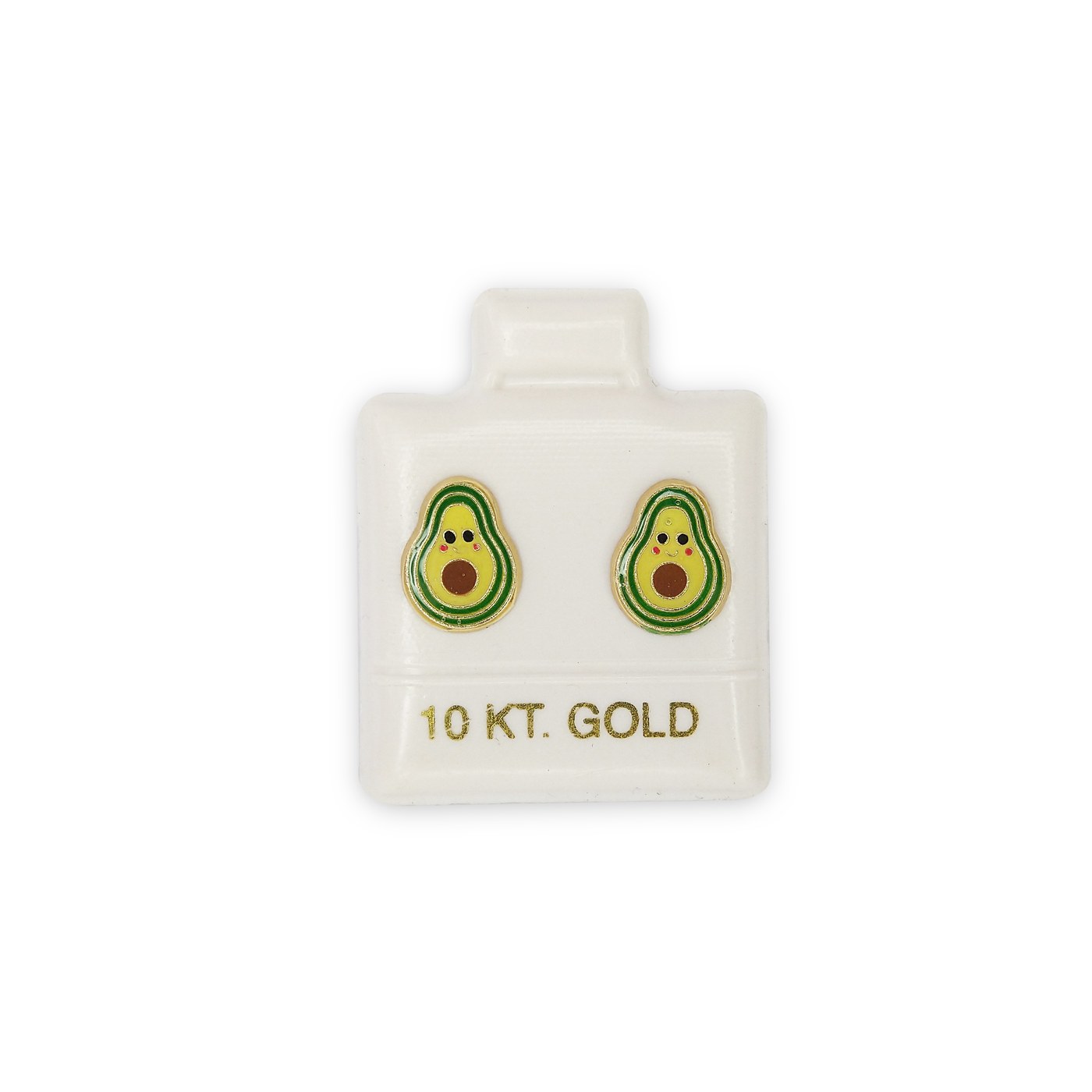 Aretes Aguacate en oro de 10 quilates