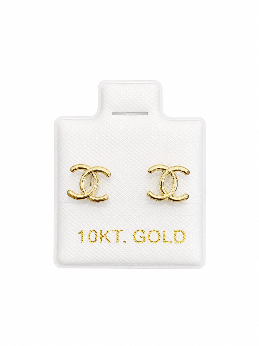 Aretes Chanel en oro de 10 quilates