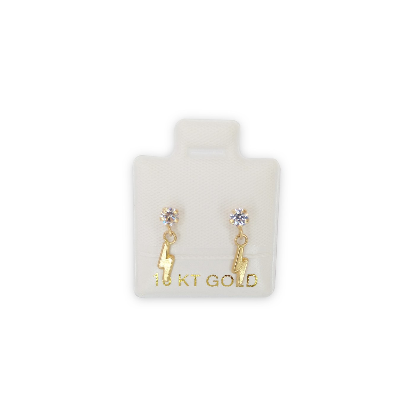 Rayo colgante c/zirconia con sello de 10K, Omorfia