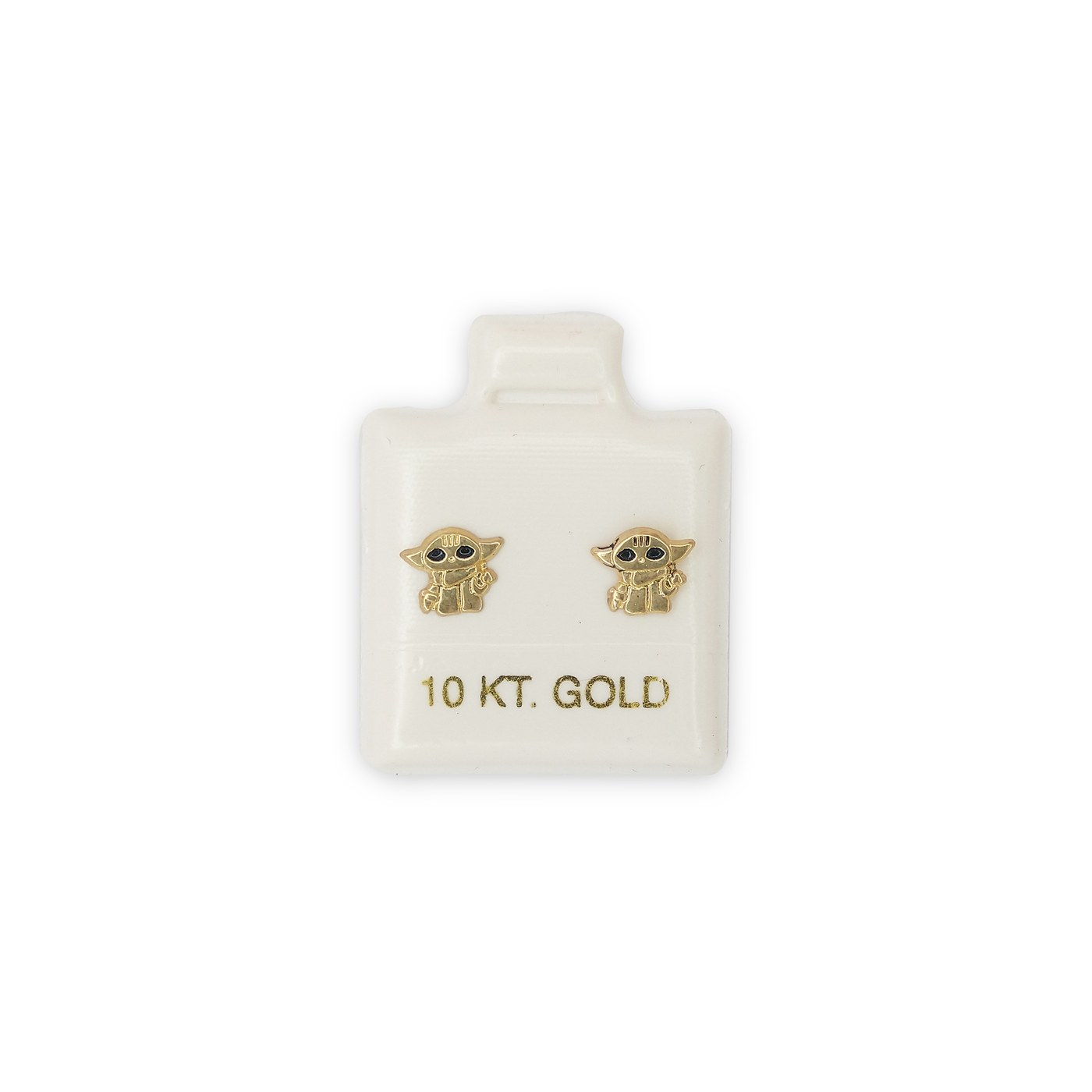 Aretes Baby yoda mini en oro de 10 quilates