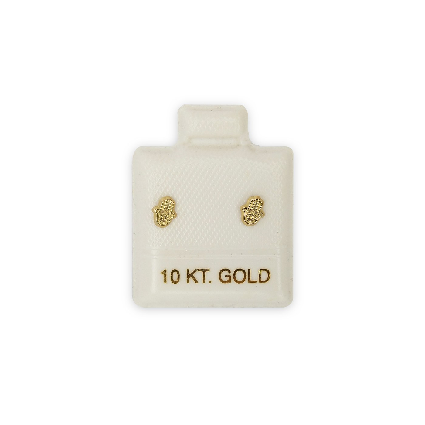 Aretes Mano de Fatima mini en oro de 10 quilates