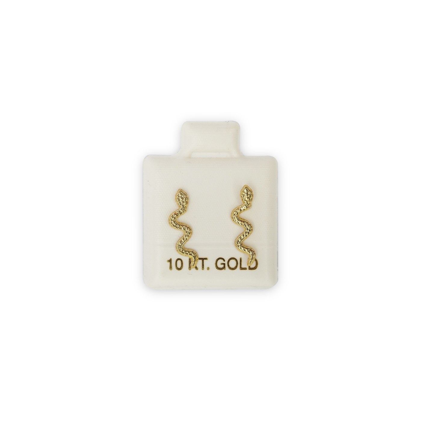 Aretes Vibora c/diseño en oro de 10 quilates