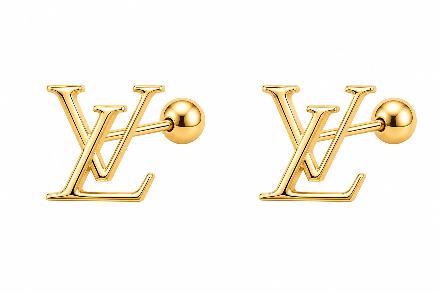 Aretes Louis Vuitton Linea en oro de 10 quilates
