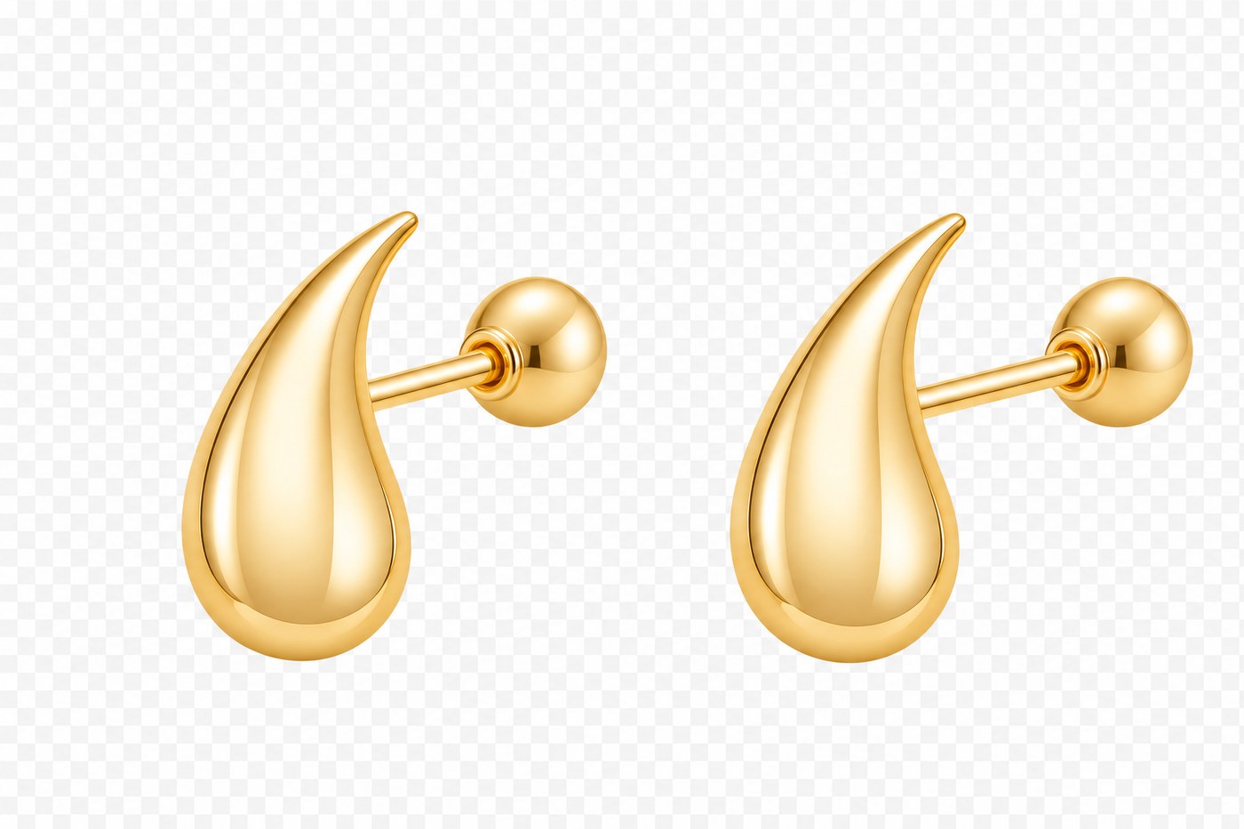 Aretes Gota ch en oro de 10 quilates
