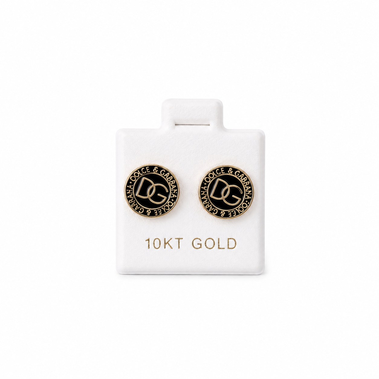 Aretes DG en oro de 10 quilates