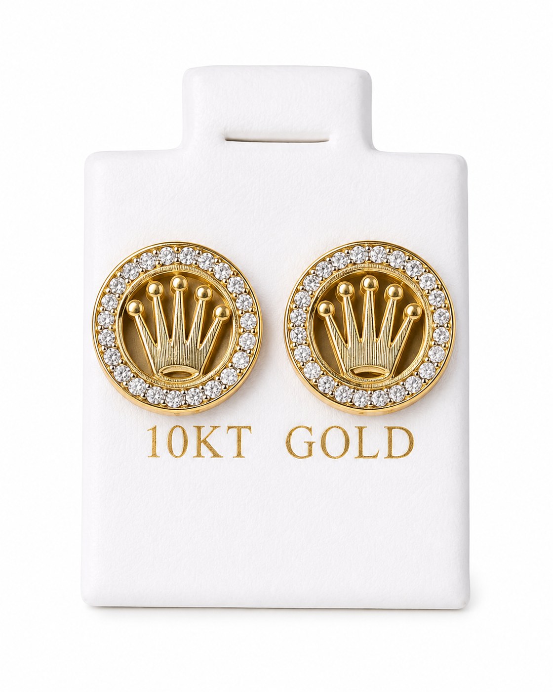 Aretes Rolex en oro de 10 quilates