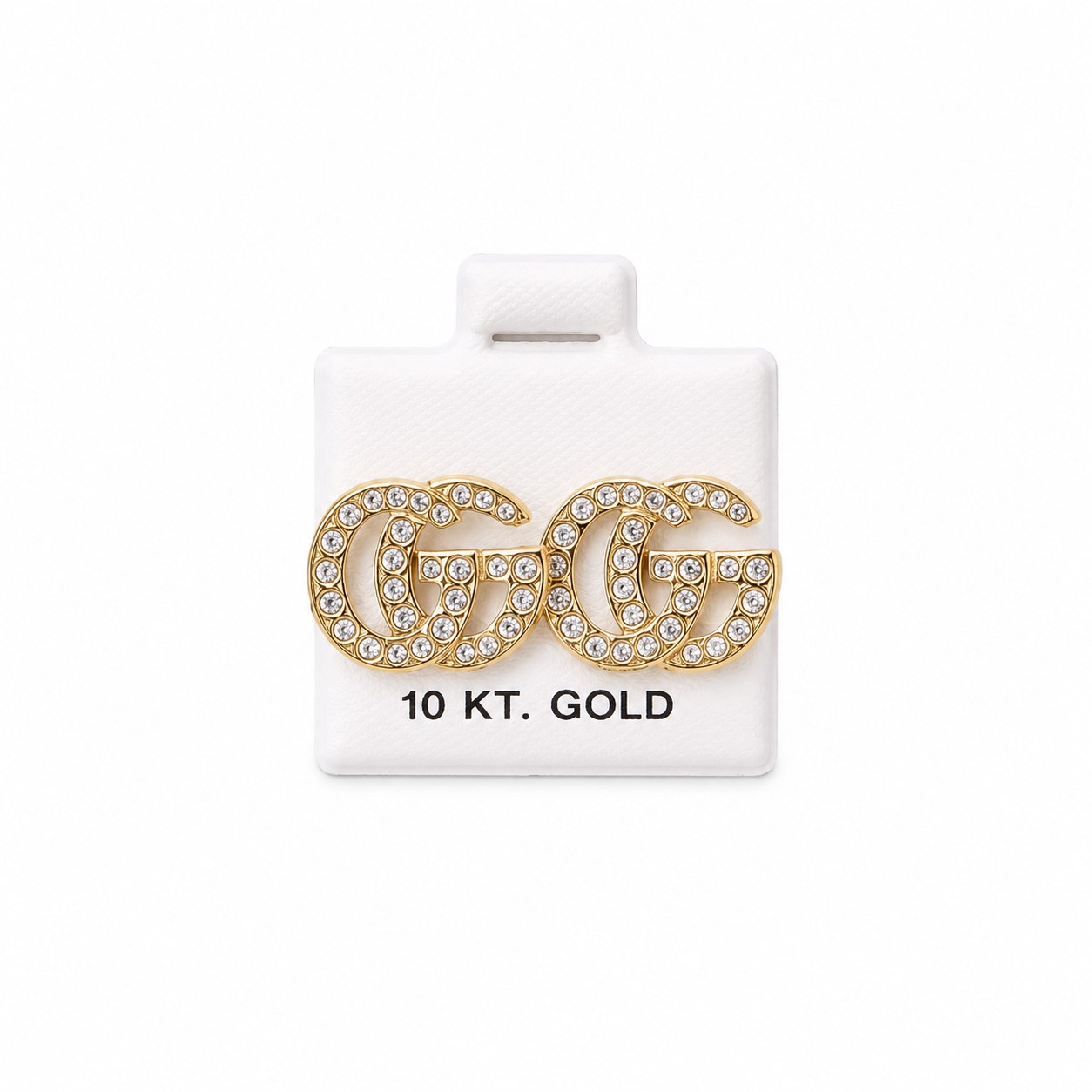 Aretes GG en oro de 10 quilates