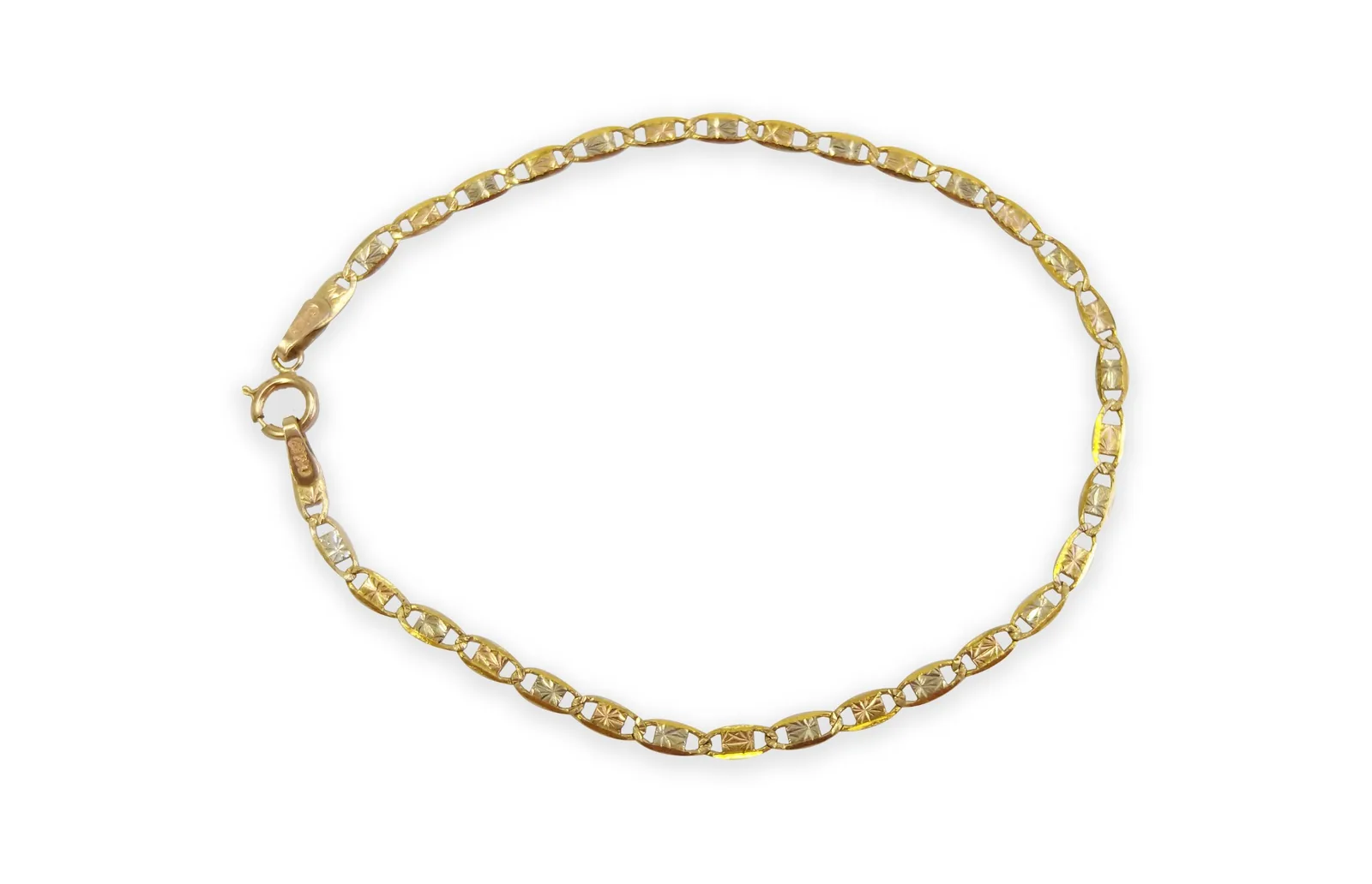 Pulsera valentino diamantada en oro 10K, Omorfia