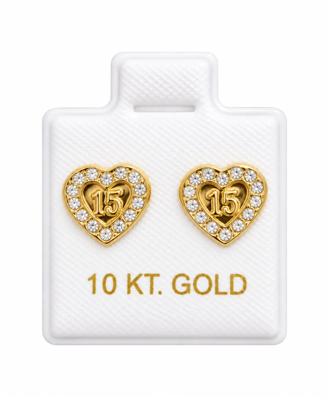 Corazón zirconia 15 años con sello de 10K, Omorfia