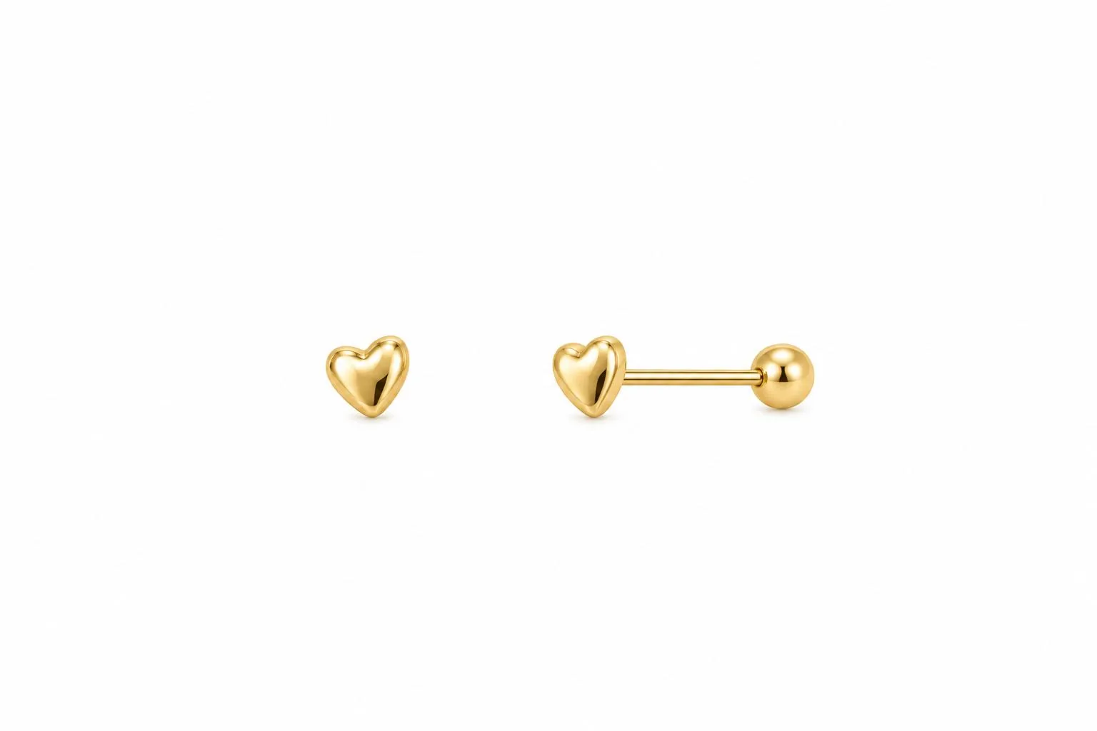 Corazón mini relleno en oro 10K, Omorfia