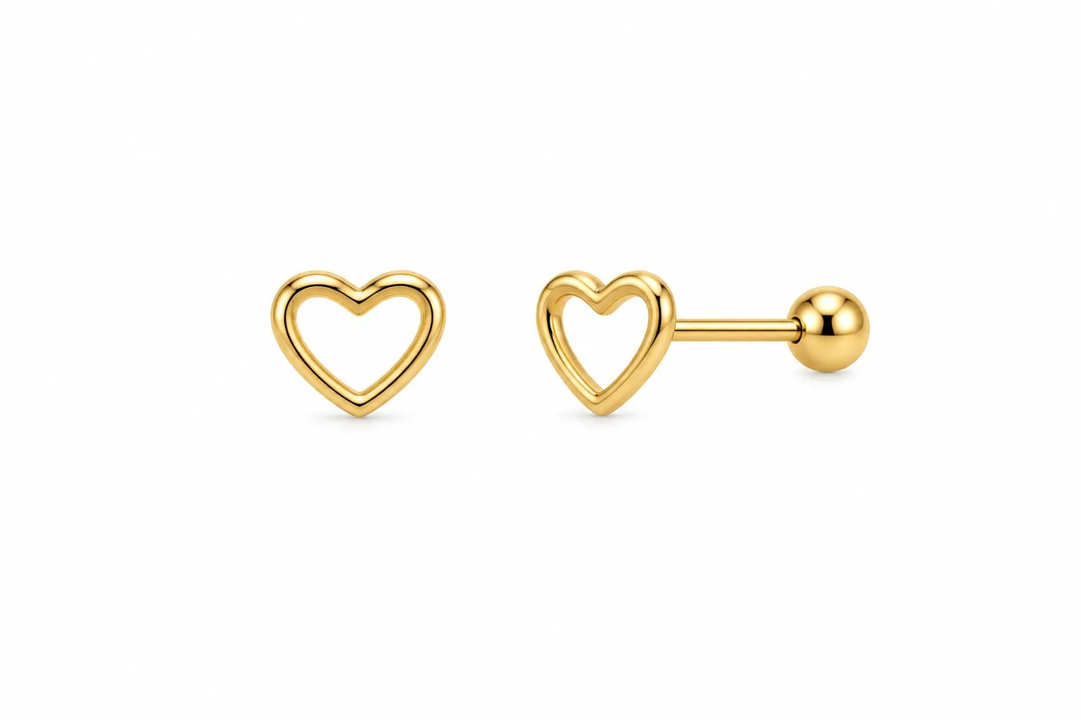 Corazón mini silueta en oro 10K, Omorfia