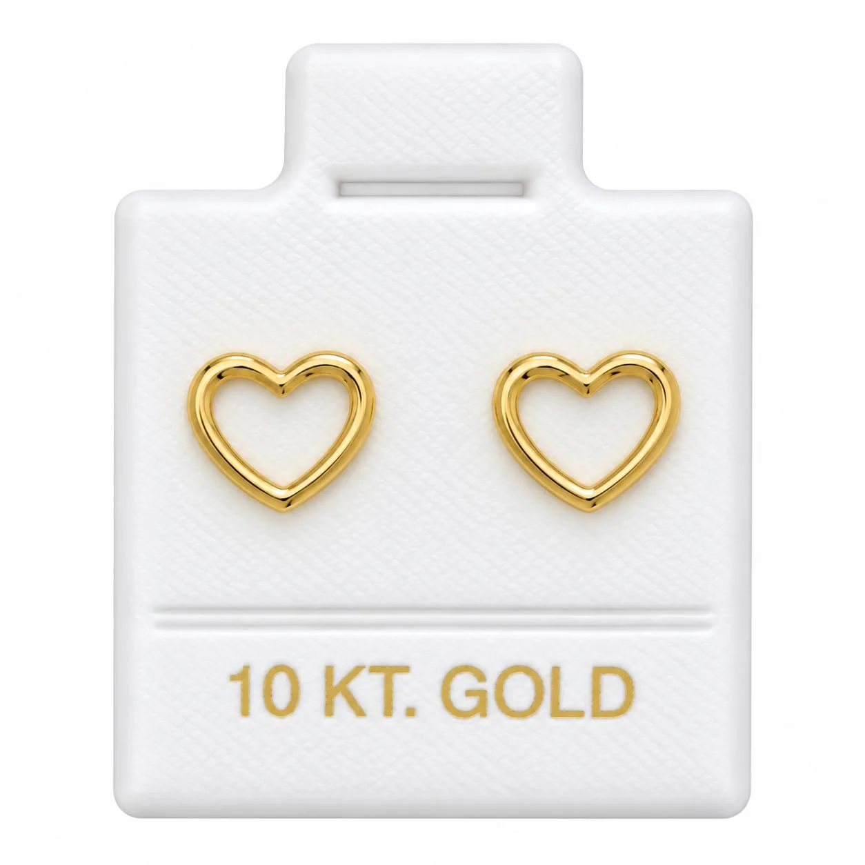 Corazón grande silueta con sello de 10K, Omorfia