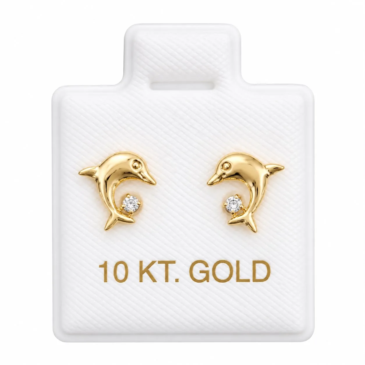 Delfin c/zirconia con sello de 10K, Omorfia