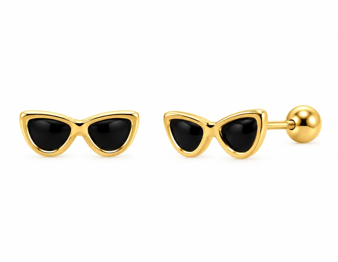 Lentes negros en oro 10K, Omorfia