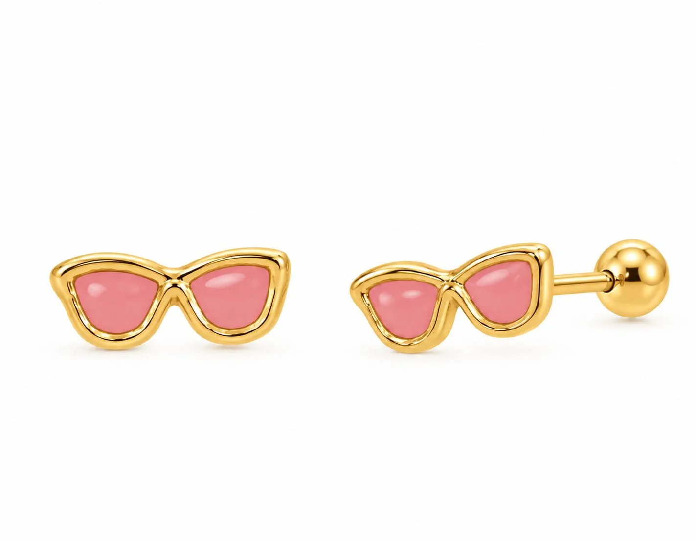 Lentes Rosa en oro 10K, Omorfia