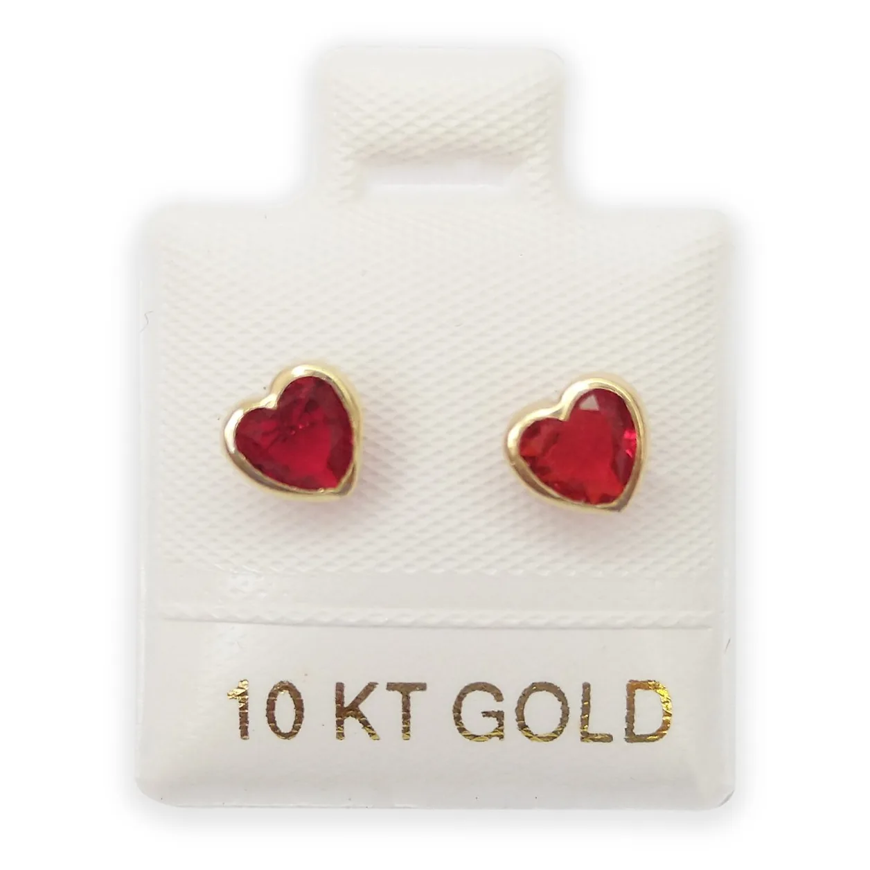 Corazón diseño mini rojo #3 con sello de 10K, Omorfia