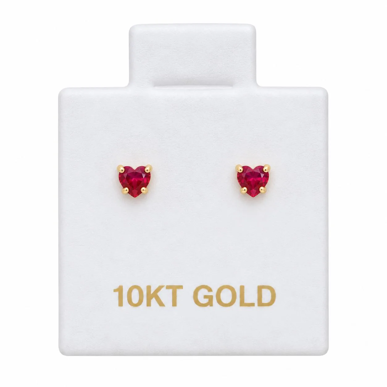 Corazón garra mini rojo #3 con sello de 10K, Omorfia