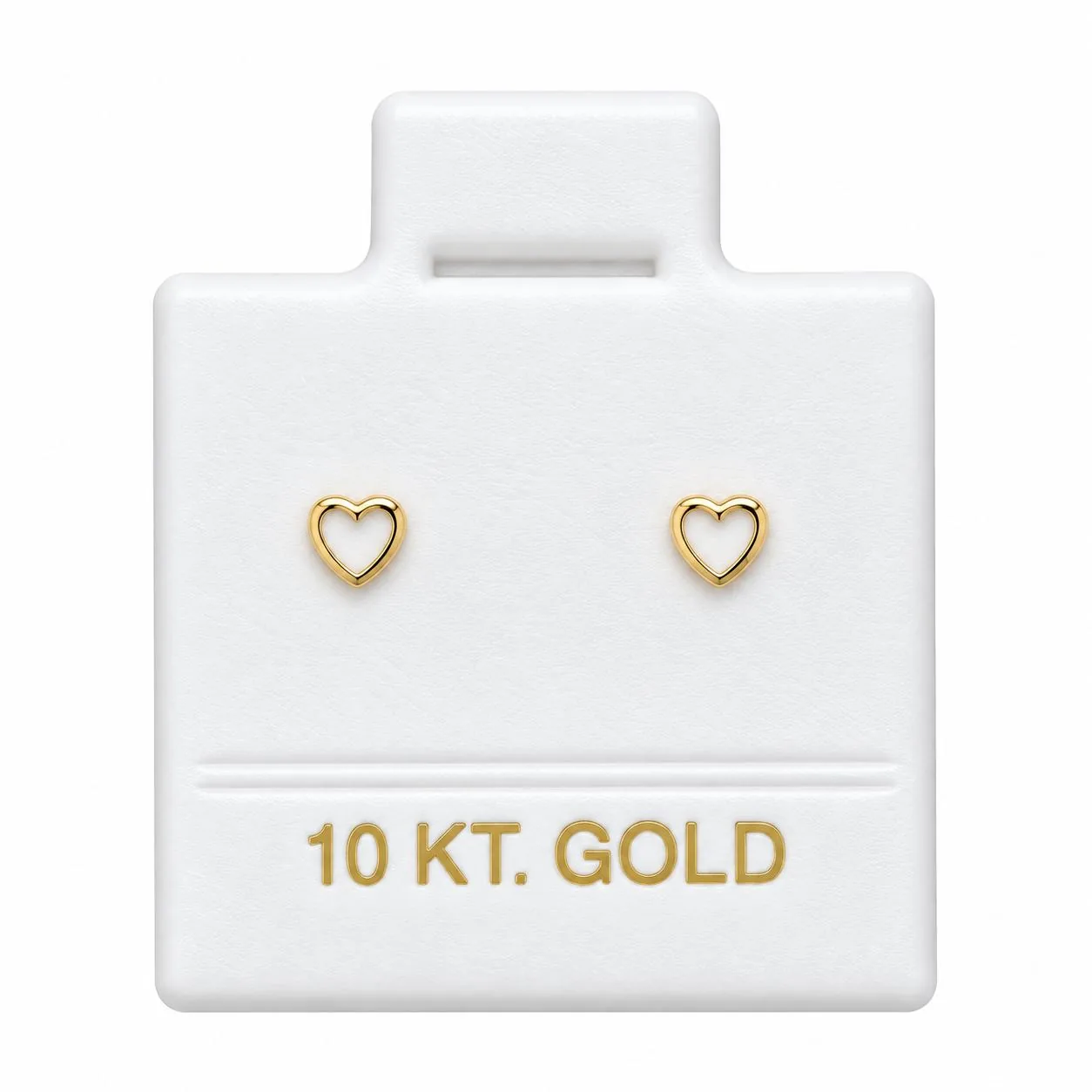 Corazón mini silueta con sello de 10K, Omorfia