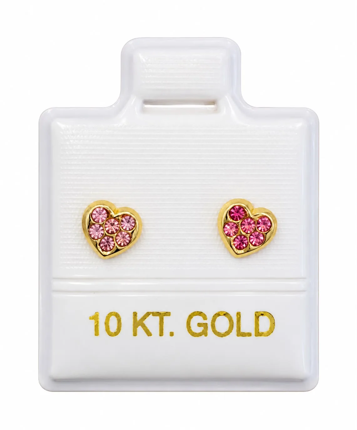 Corazón mini zirconia Morado con sello de 10K, Omorfia