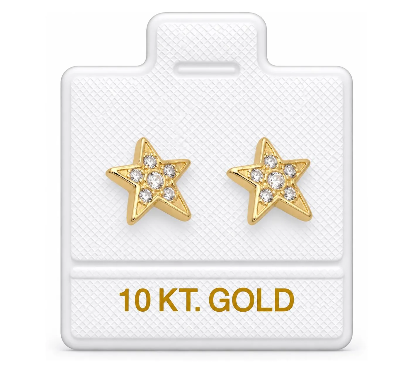 Estrella destello Blanco con sello de 10K, Omorfia