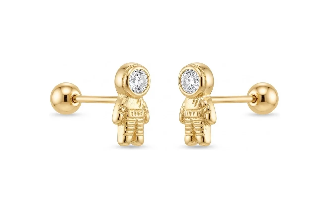 Astronauta blanco en oro 10K, Omorfia
