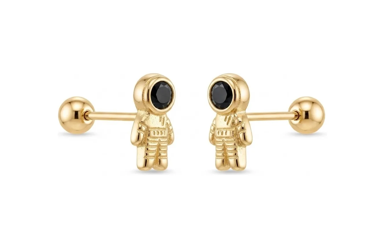 Astronauta negro en oro 10K, Omorfia